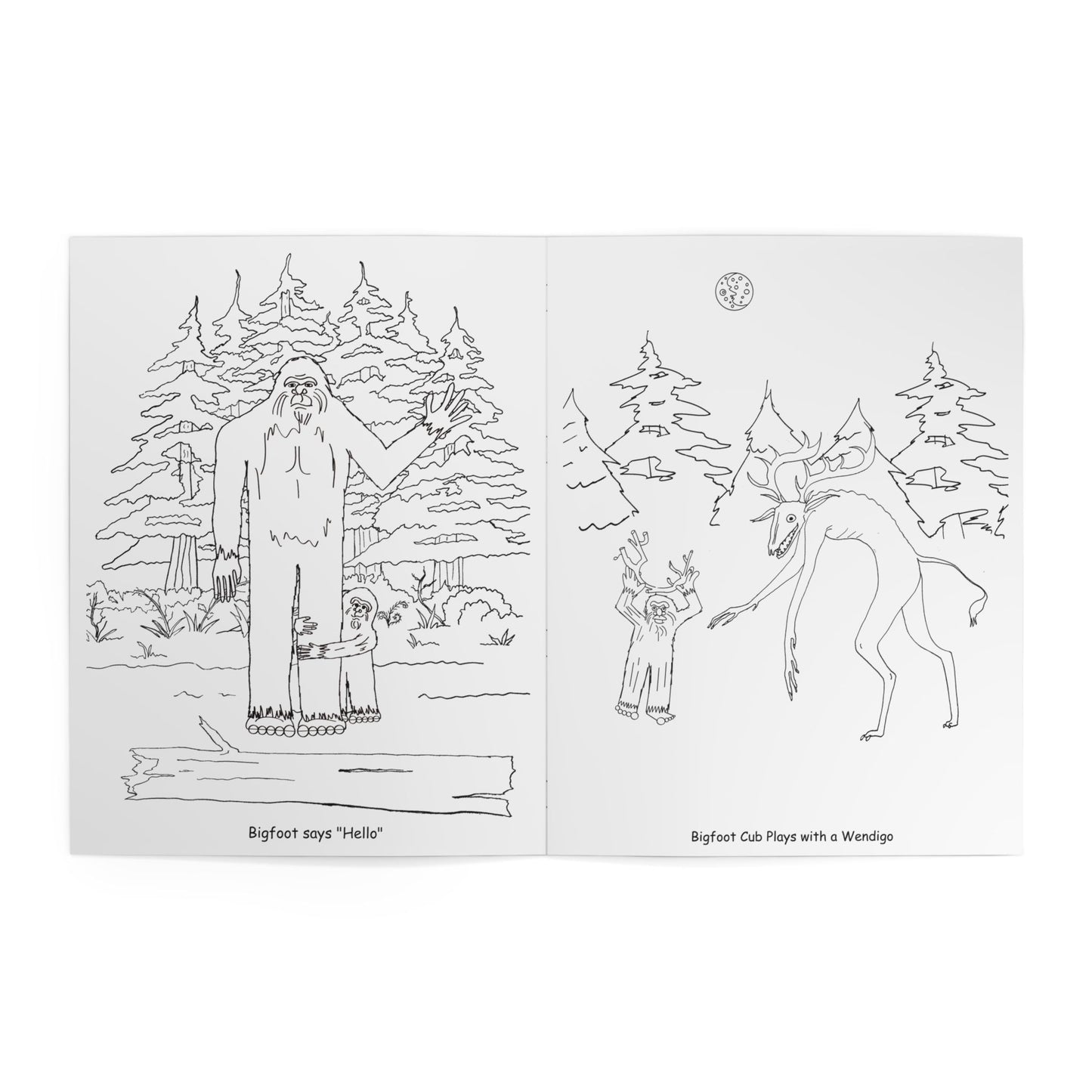 Hello Bigfoot Coloring Book - Adventures in the Pacific Northwest