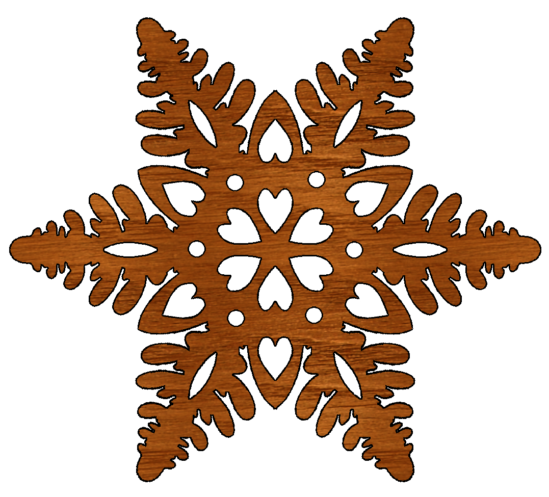 Wood Cut Snowflake Ornament