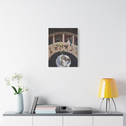Exploration of Faith through Ethereal Cosmology  Canvas Print — Stretched Matte Wall Art