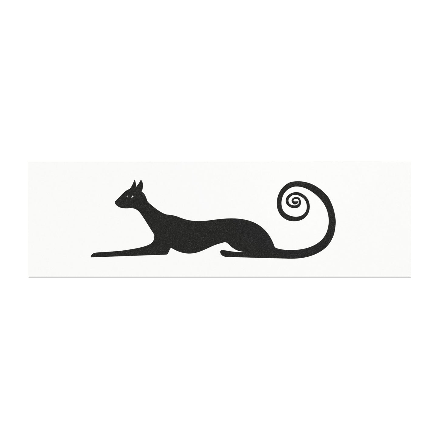 Black Cat Silhouette Car Magnet, Sleek Kitty Tail Decal for Cars