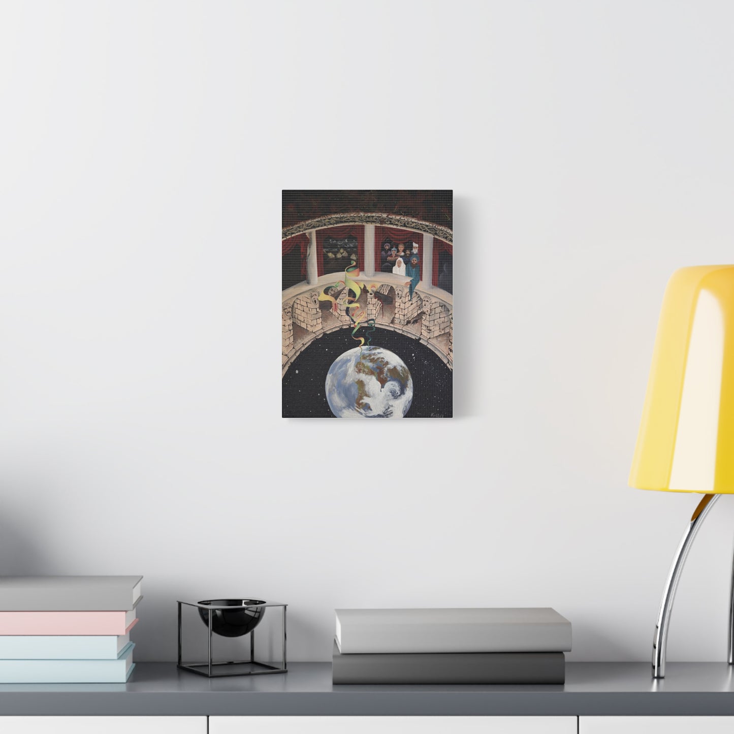 Exploration of Faith through Ethereal Cosmology  Canvas Print — Stretched Matte Wall Art