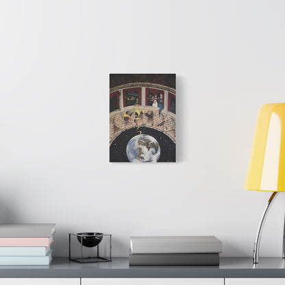 Exploration of Faith through Ethereal Cosmology  Canvas Print — Stretched Matte Wall Art