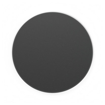 Sorceress witch & Black Cats Round PU Leather Mouse Mat — Halloween Desk Mousepad