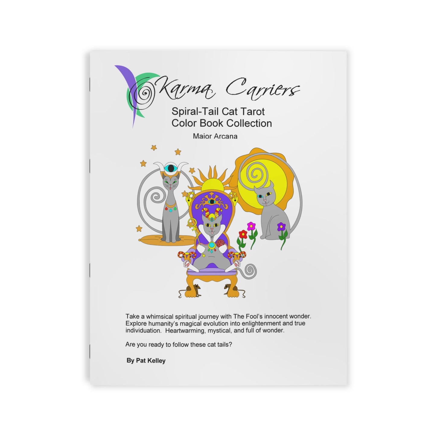 Spiral-Tail Cat Tarot Coloring Book, Major Arcana Coloring Book