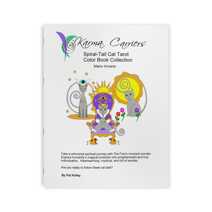 Spiral-Tail Cat Tarot Coloring Book, Major Arcana Coloring Book
