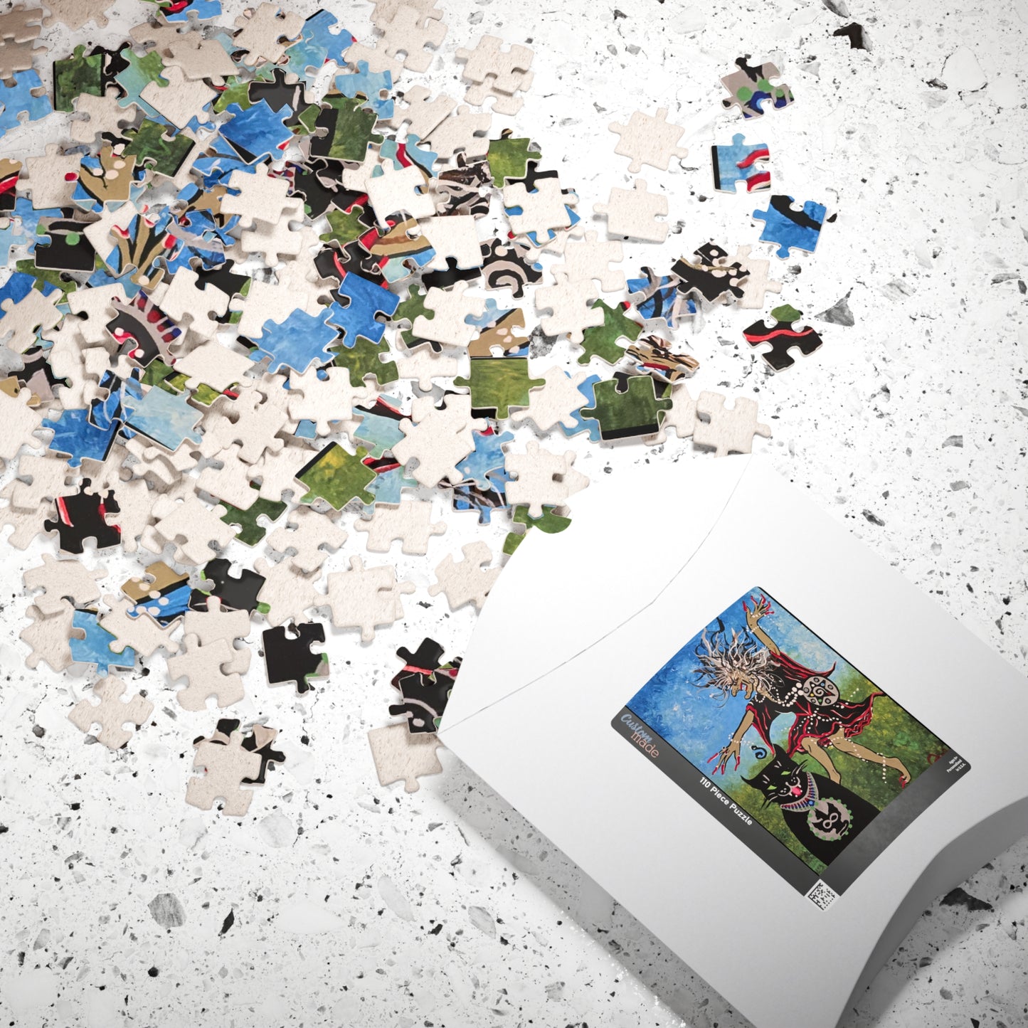 Deliriously Dancing Sorceress with Watchful Familiar Jigsaw Puzzle