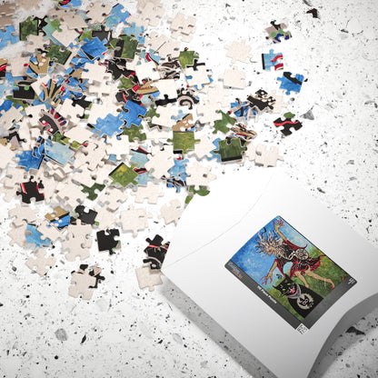 Deliriously Dancing Sorceress with Watchful Familiar Jigsaw Puzzle