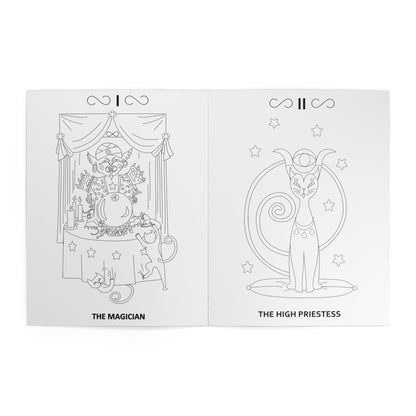 Spiral-Tail Cat Tarot Coloring Book, Major Arcana Coloring Book