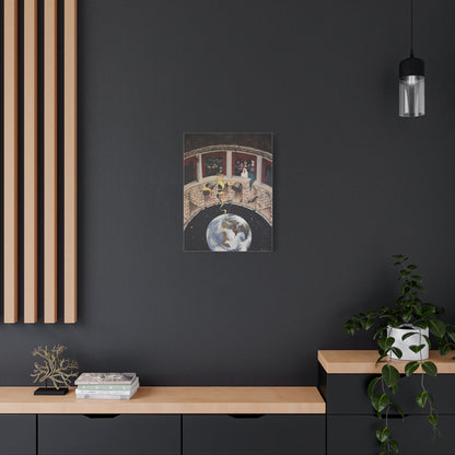 Exploration of Faith through Ethereal Cosmology  Canvas Print — Stretched Matte Wall Art