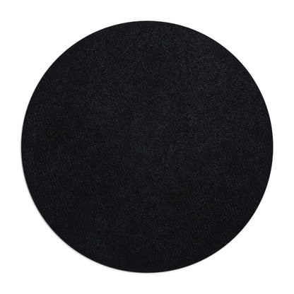 Round Blue Snowflake Mouse Pad — Winter Holiday Desk Mat