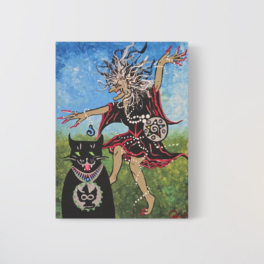 Beauty and the Beast takes a Midnight Ride Matte Canvas