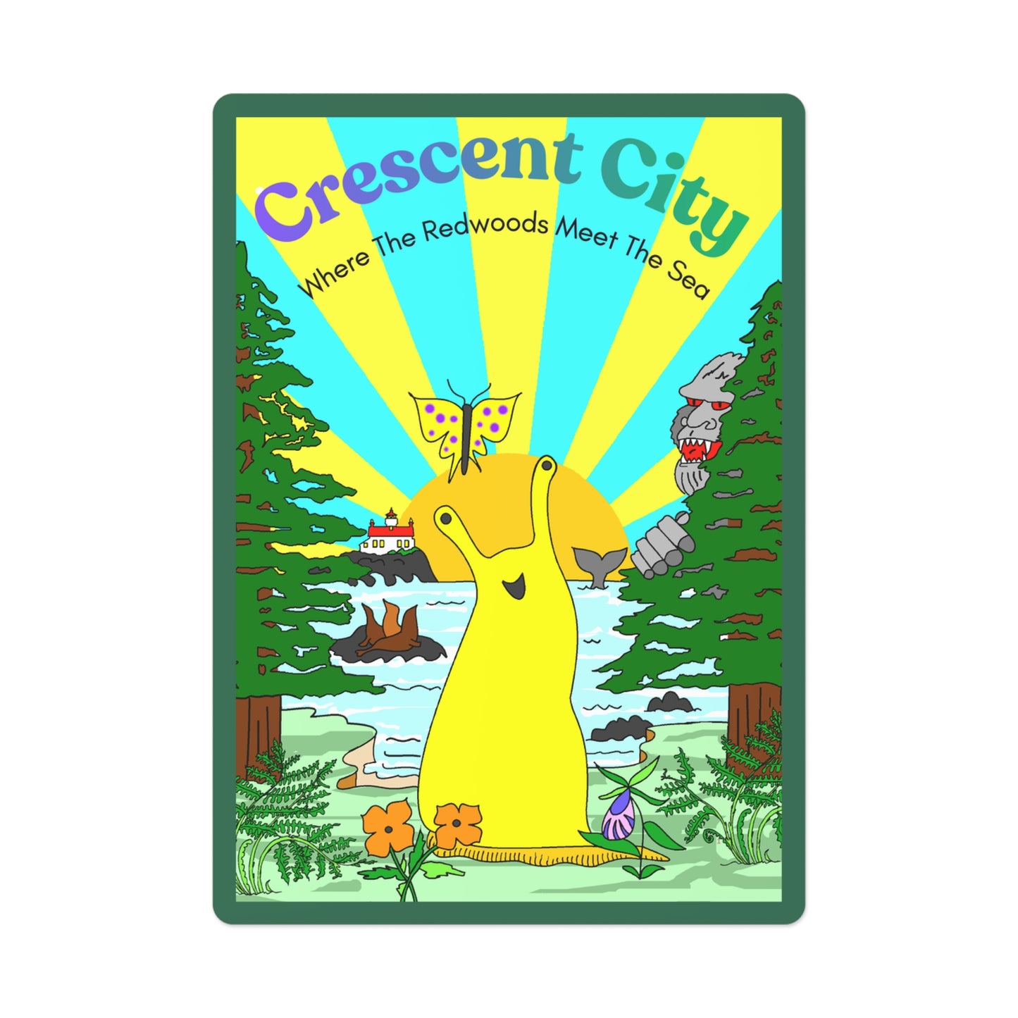 Crescent City Banana Slug Bigfoot Poker Cards