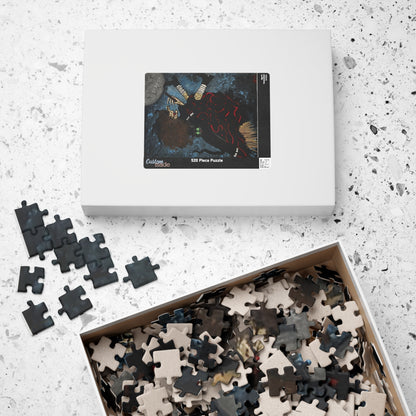 Witch and Trickster Fly to the Moon - JigsawPuzzle (110/252/520/1014 pcs)
