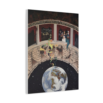 Exploration of Faith through Ethereal Cosmology  Canvas Print — Stretched Matte Wall Art
