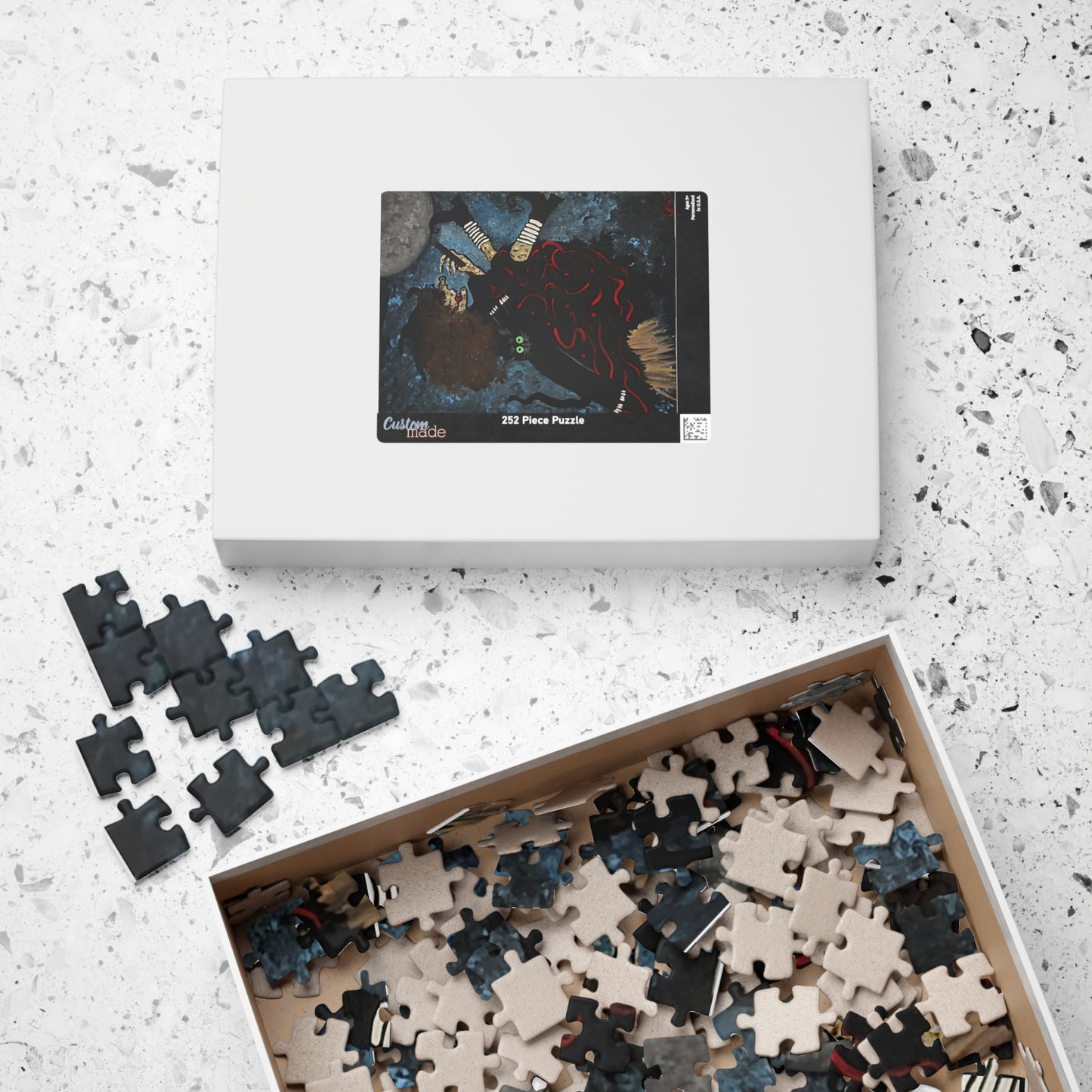 Witch and Trickster Fly to the Moon - JigsawPuzzle (110/252/520/1014 pcs)