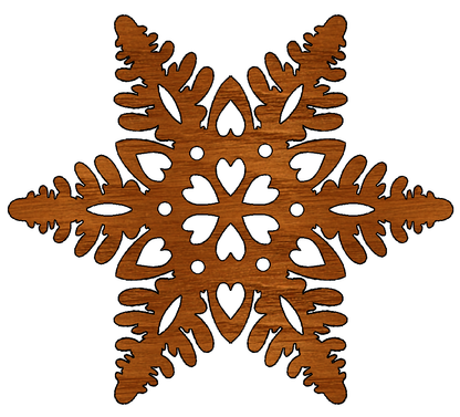 Wood Cut Snowflake Ornament