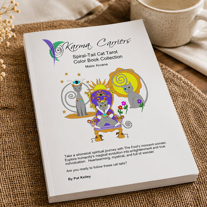 Spiral-Tail Cat Tarot Coloring Book, Major Arcana Coloring Book